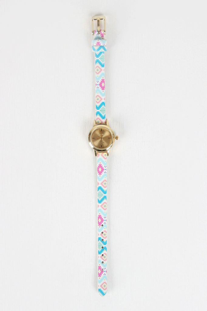 Aztec Pattern Skinny Watch