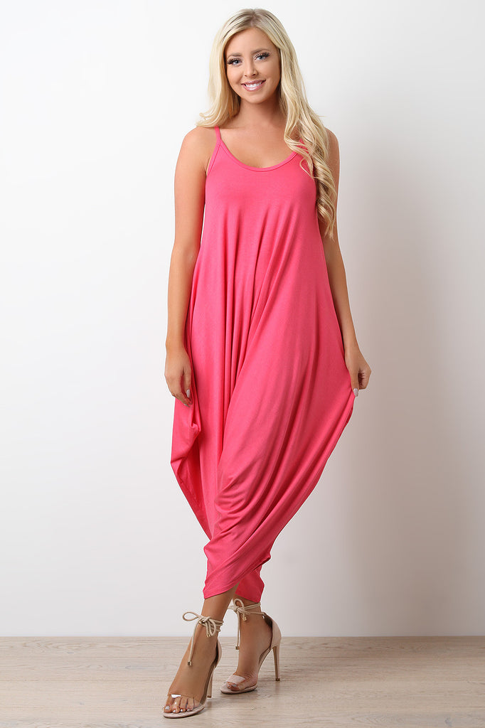 Solid Loose Baggy Jumpsuit