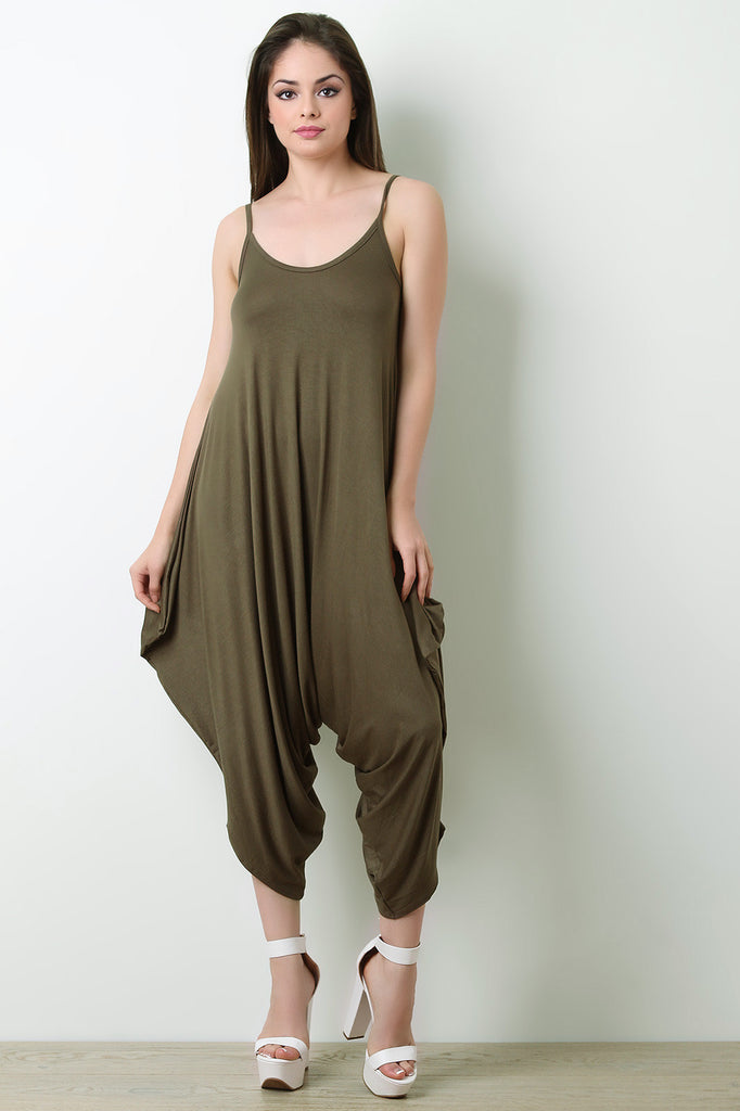 Solid Loose Baggy Jumpsuit