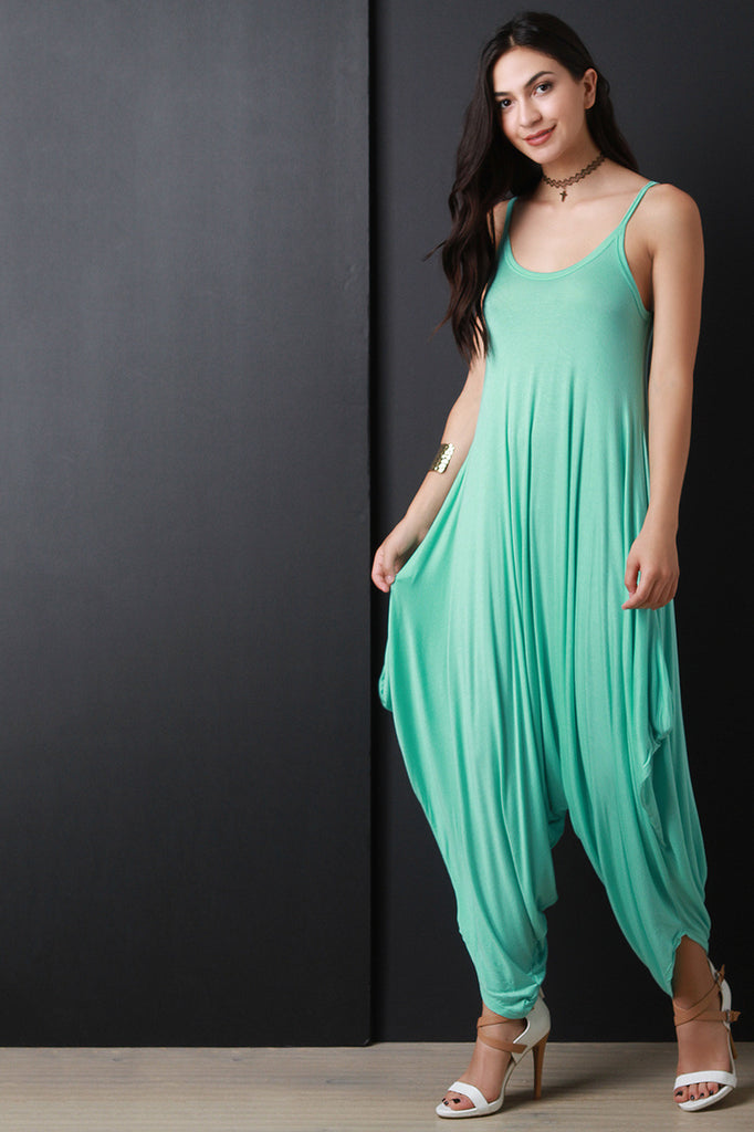 Solid Loose Baggy Jumpsuit