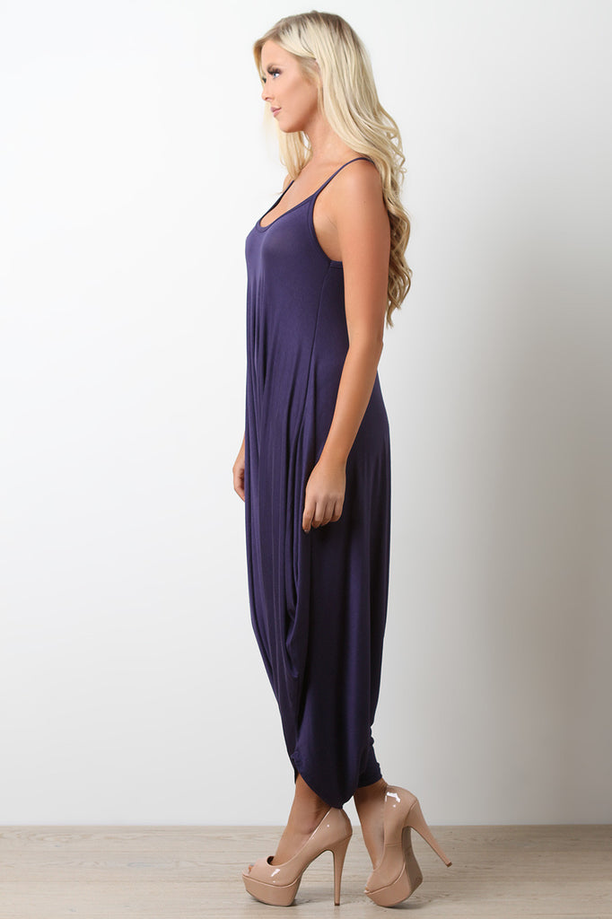 Solid Loose Baggy Jumpsuit