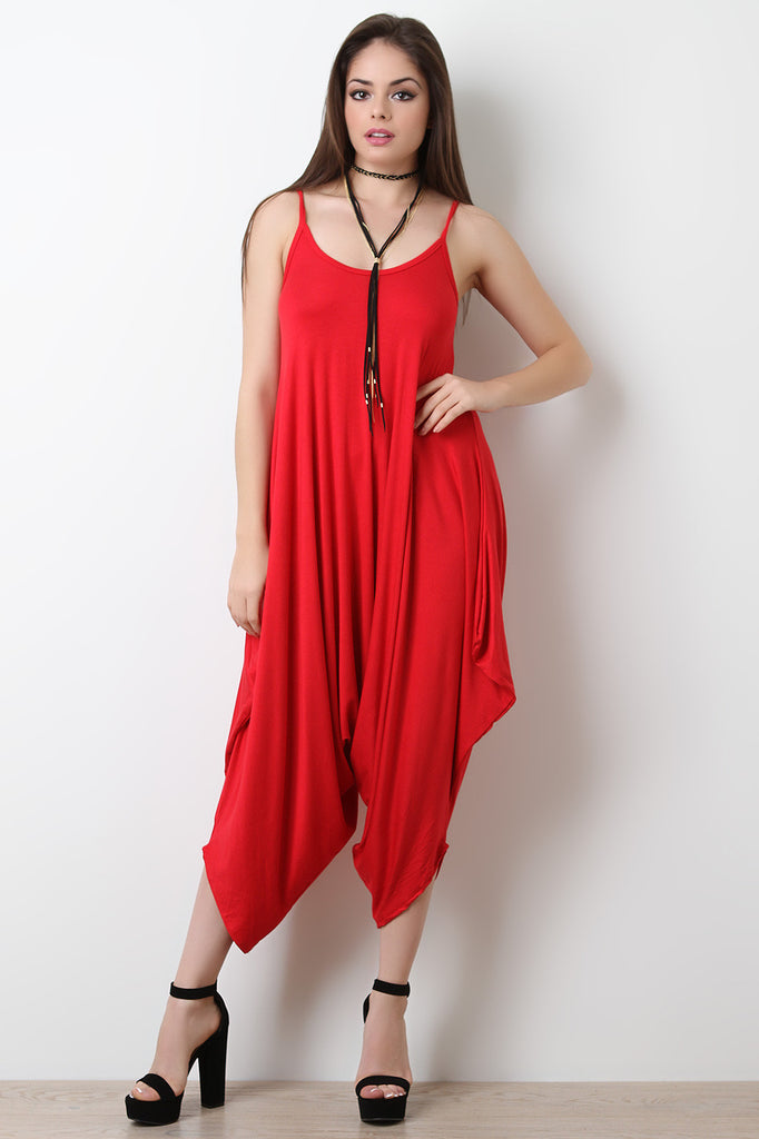 Solid Loose Baggy Jumpsuit