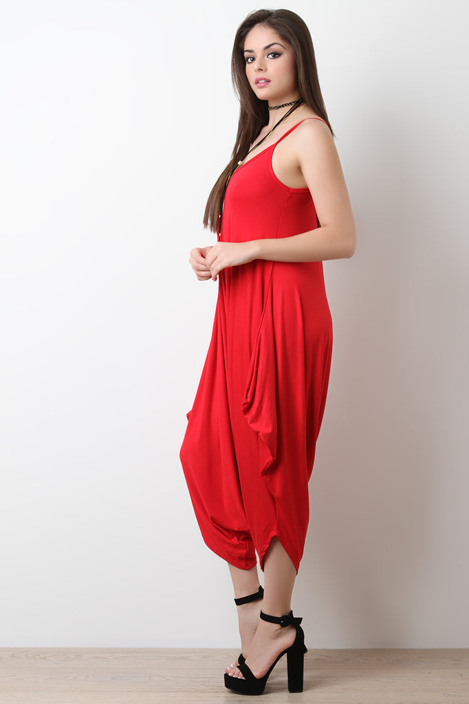 Solid Loose Baggy Jumpsuit