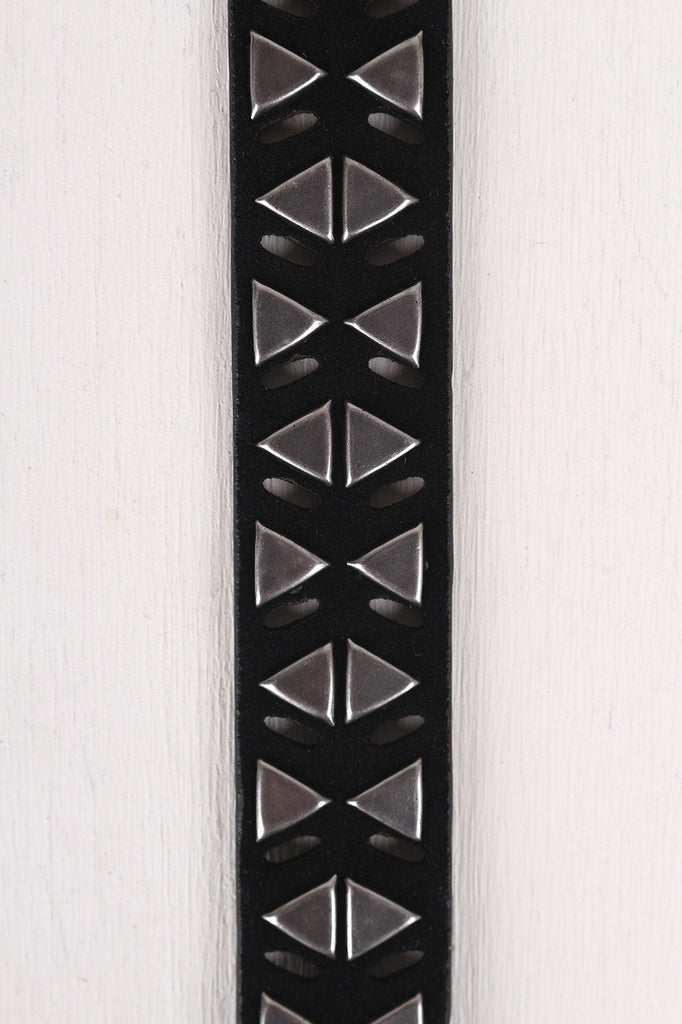 Triangles and Cut Outs Vegan Suede Belt