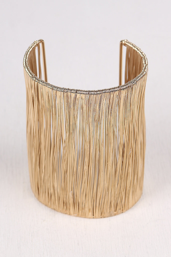 Wire Wrapped Wide Cuff