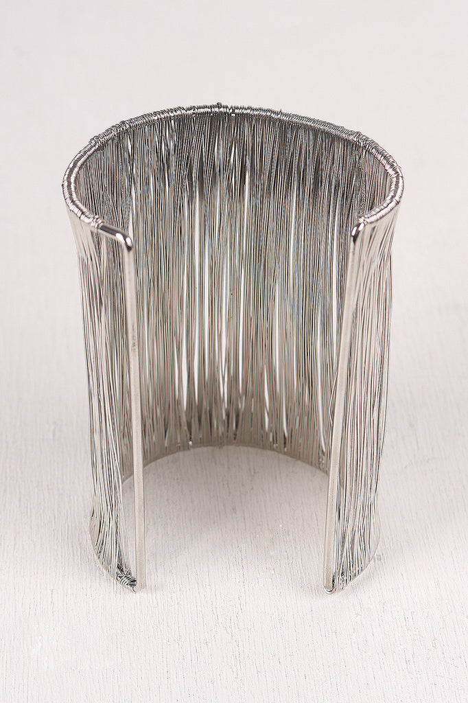 Wire Wrapped Wide Cuff