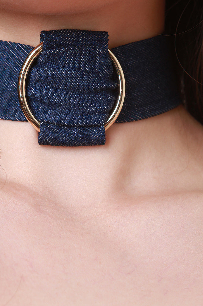 Full Circle Denim Choker