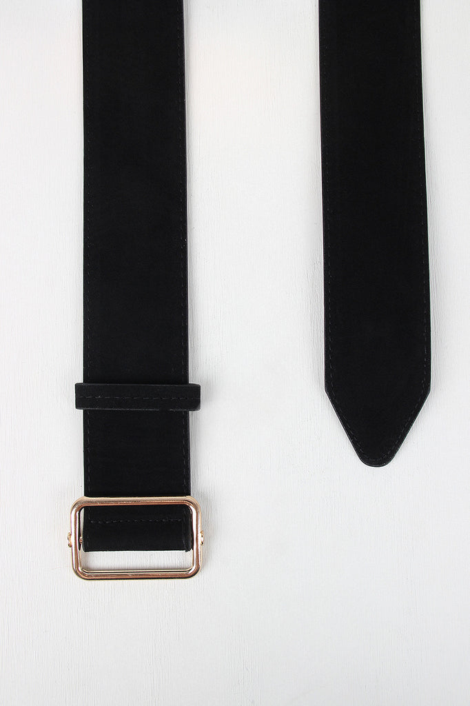 Simple Vegan Suede Wide Belt