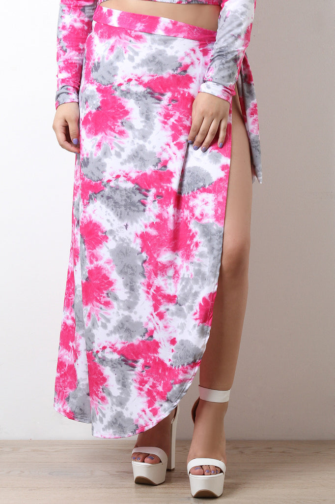 Tie Dye Open Side Skirt