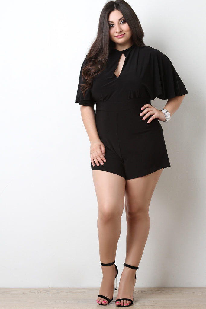 Keyhole Cutout Butterfly Romper