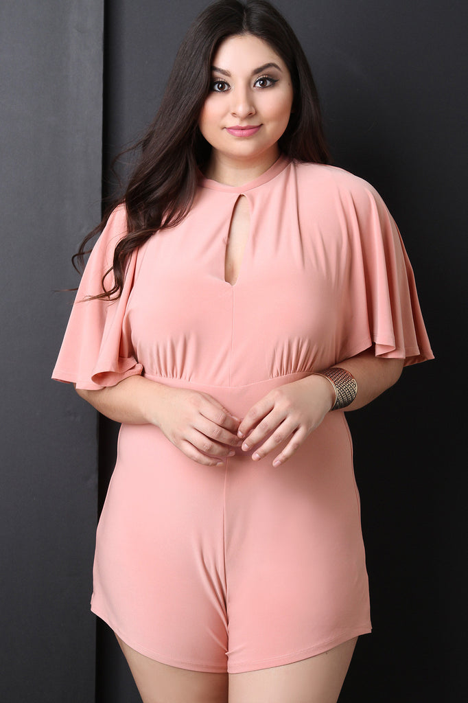 Keyhole Cutout Butterfly Romper