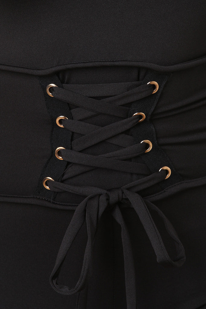 Corset Lace-Up Jumpsuit