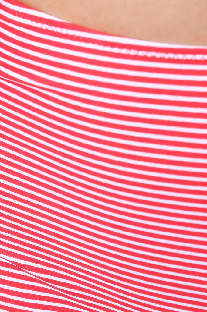 Pinstripe Halter Tie High Waist Bikini Set