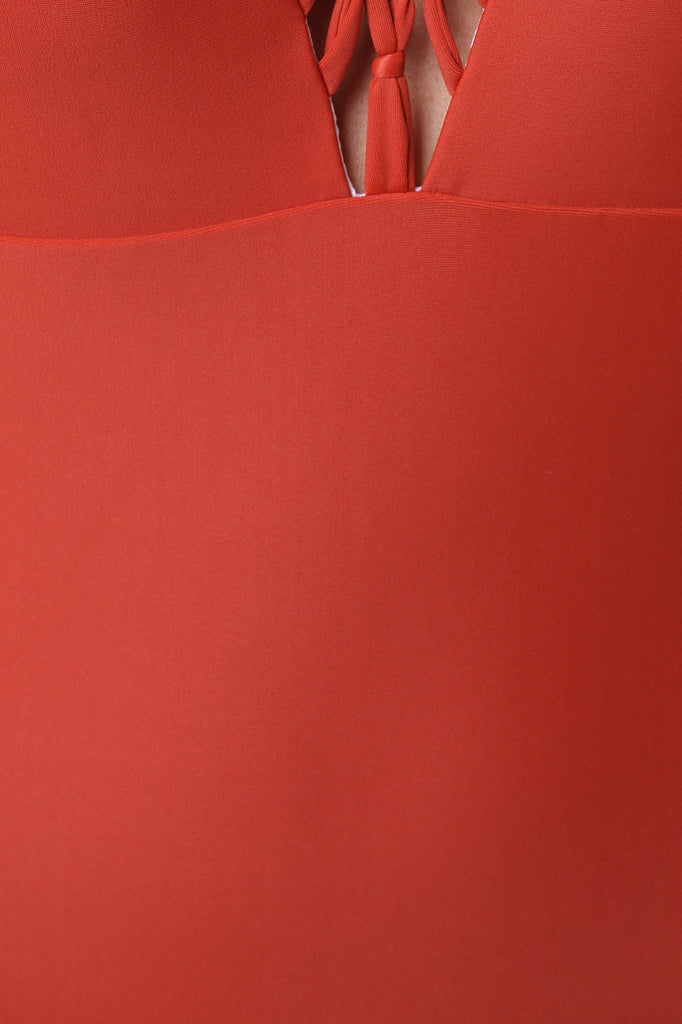 Knotted Cage Halter Swimsuit