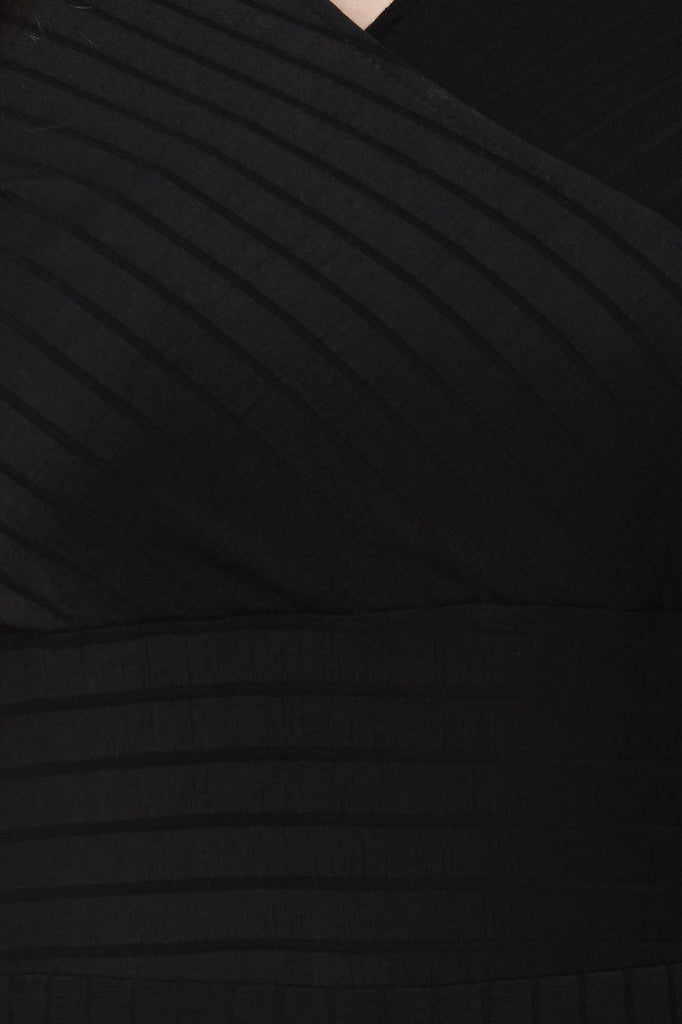 Mock Neck Cutout Ribbed Knit Dress