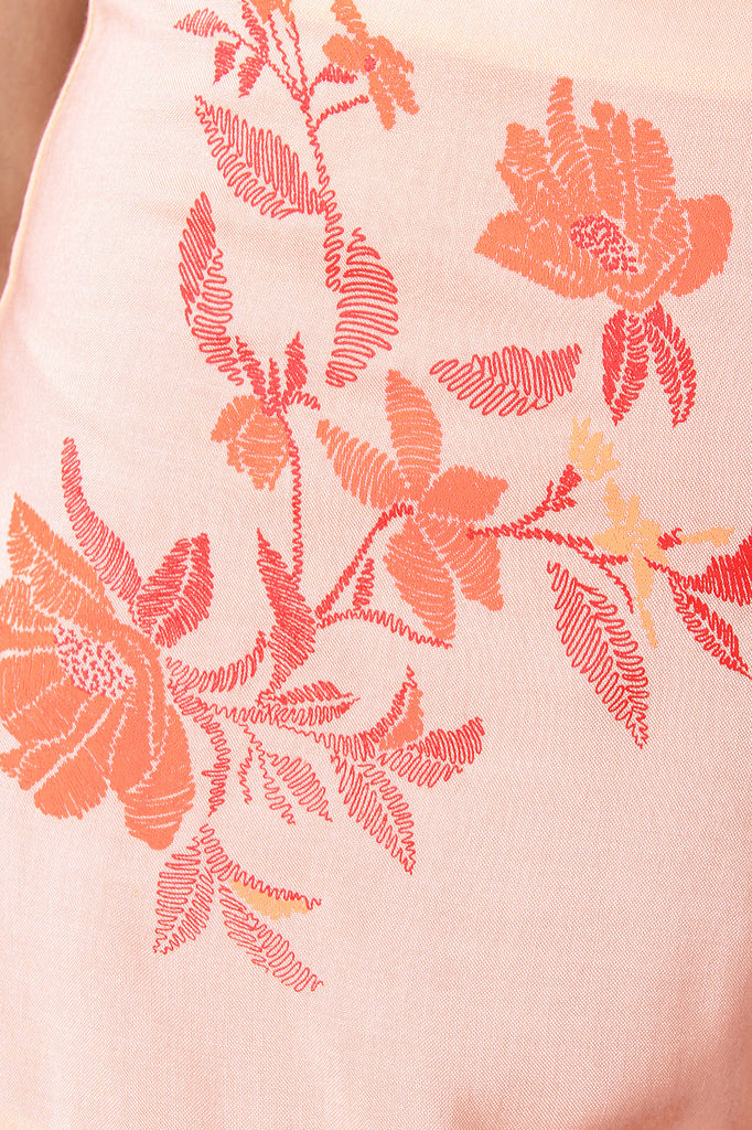 Floral Caged Hem Shorts