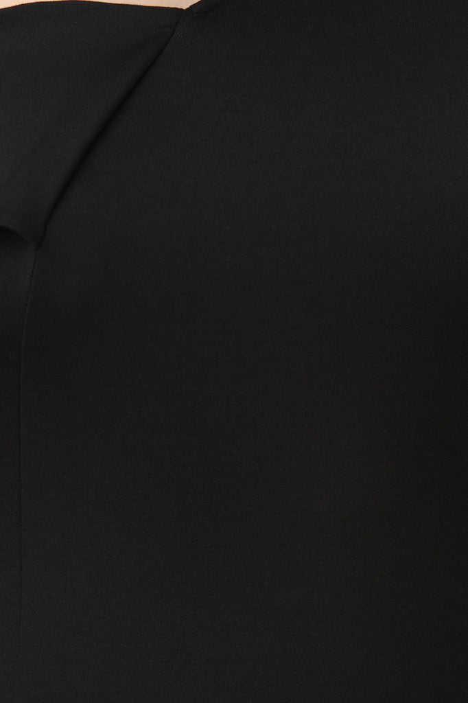 Asymmetrical One Shoulder Thick Knit Midi Dress