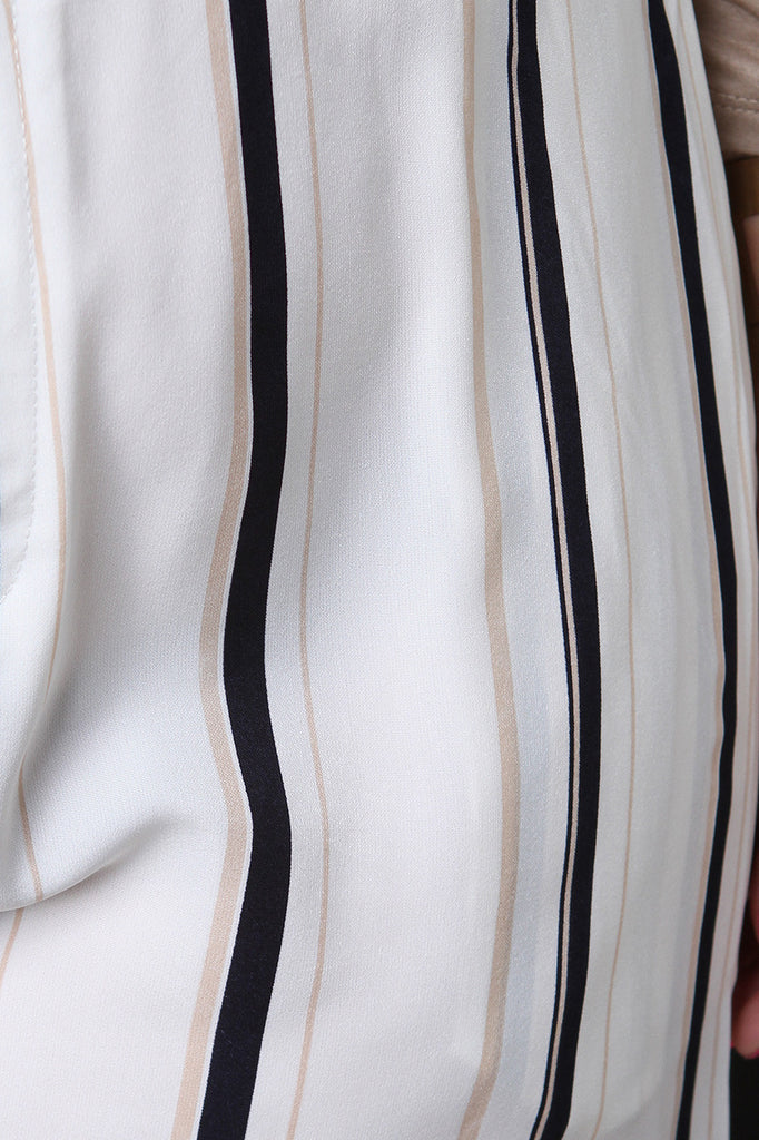 Striped High Waisted Wide Leg Pants