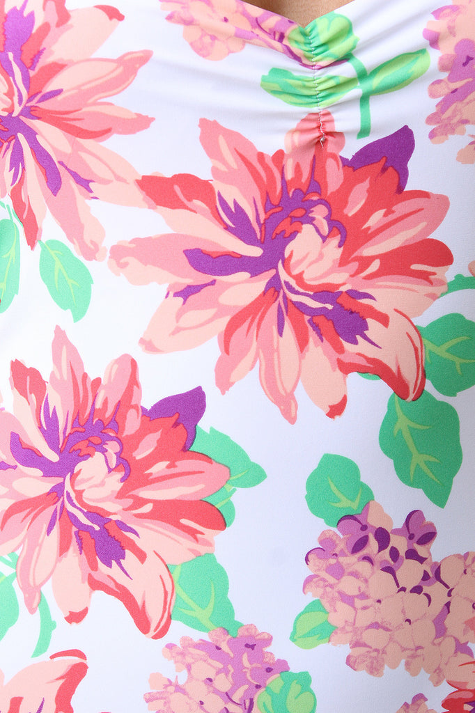 Sweetheart Ruched Halter One Piece Swimsuit