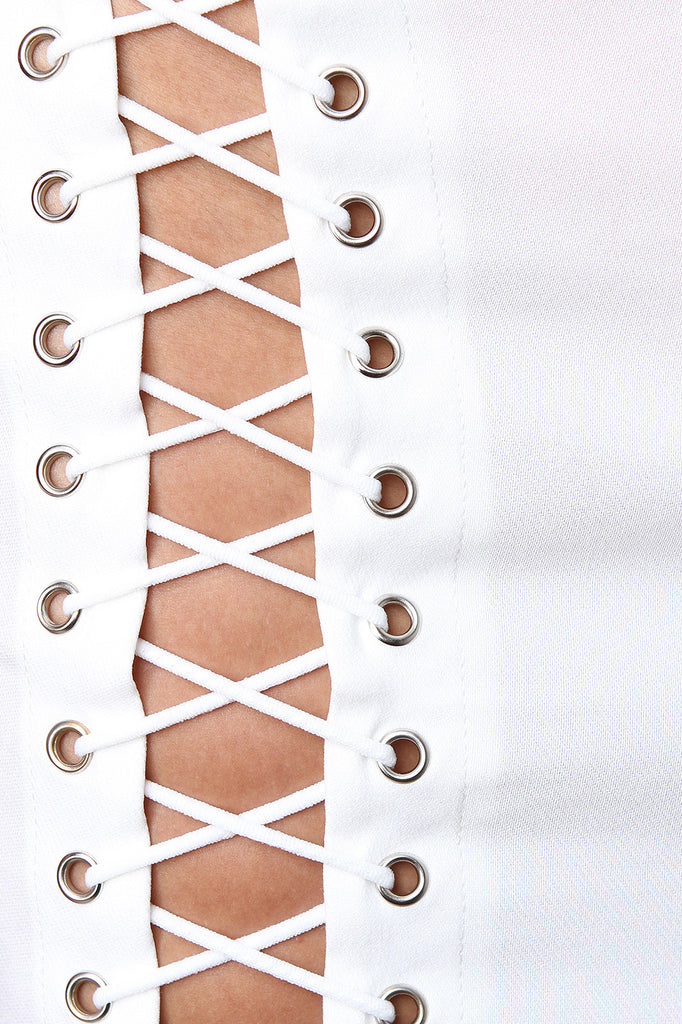 Open Corset High Waisted Mini Skirt