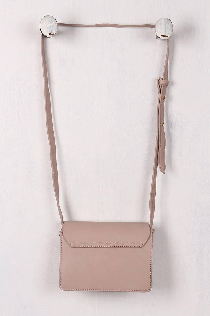 Hoop Accent Vegan Leather Crossbody Bag