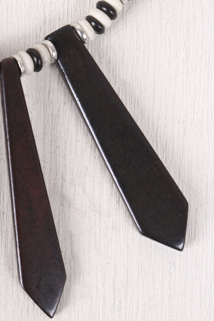 Two Tone Wooden Bead Necklace