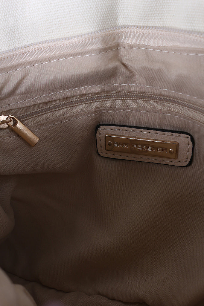 Tassel Pom Pom Embroidered Bag