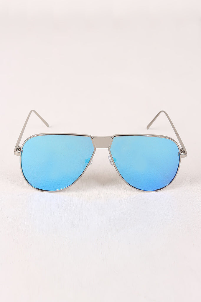 Fresh Mirrored Lens Aviator Sunglasses