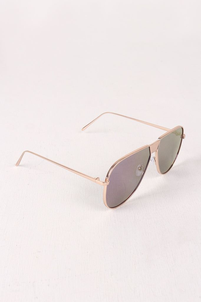 Fresh Mirrored Lens Aviator Sunglasses