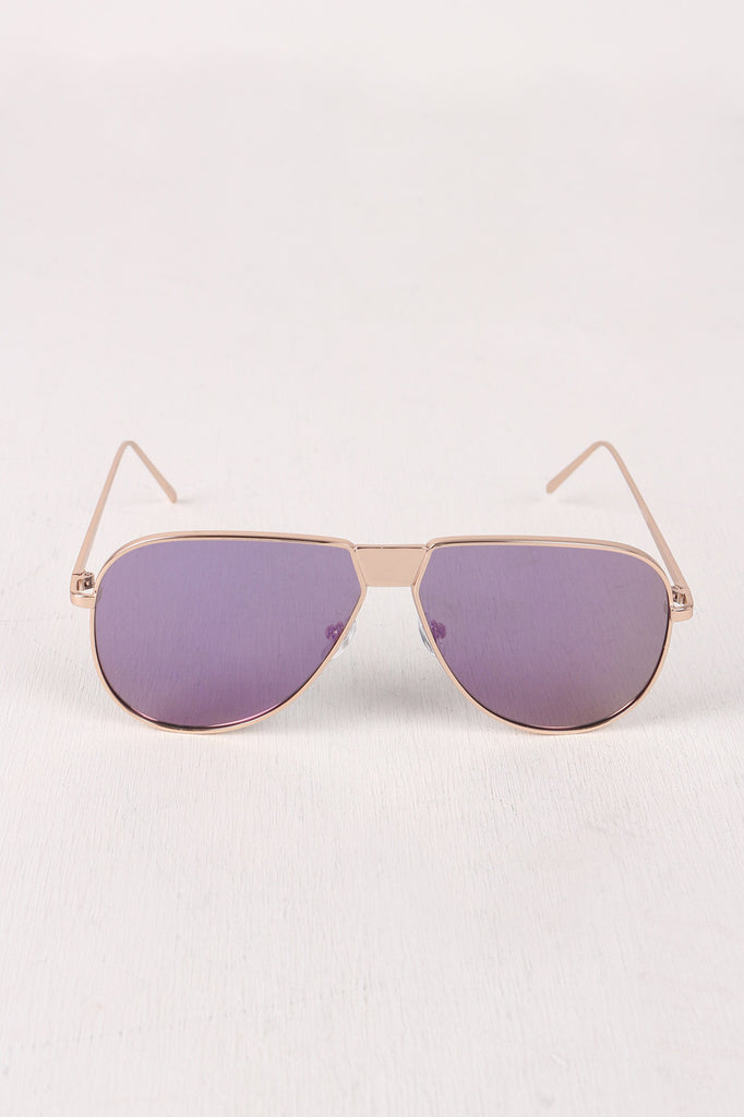 Fresh Mirrored Lens Aviator Sunglasses
