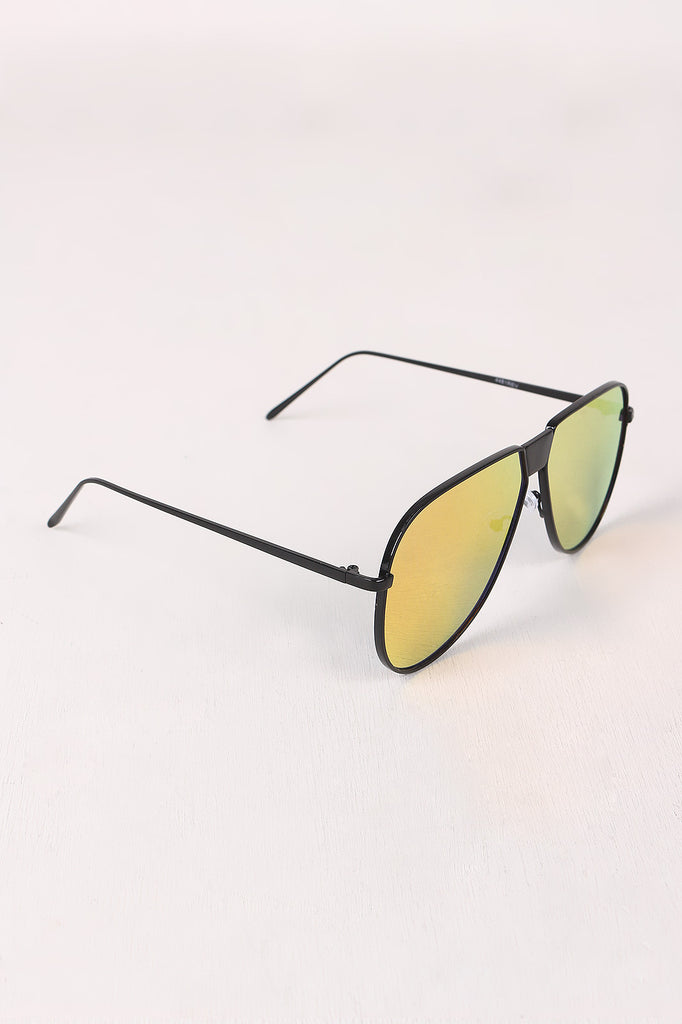 Fresh Mirrored Lens Aviator Sunglasses