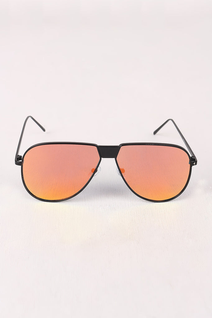 Fresh Mirrored Lens Aviator Sunglasses