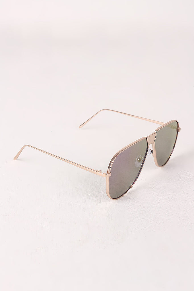 Fresh Mirrored Lens Aviator Sunglasses