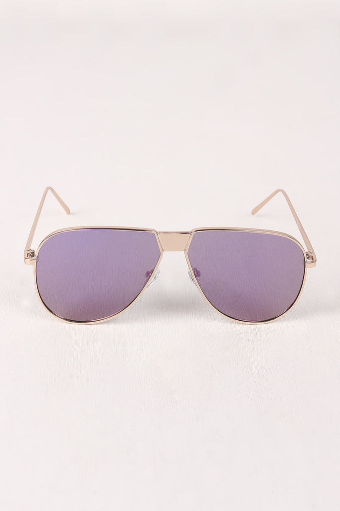 Fresh Mirrored Lens Aviator Sunglasses