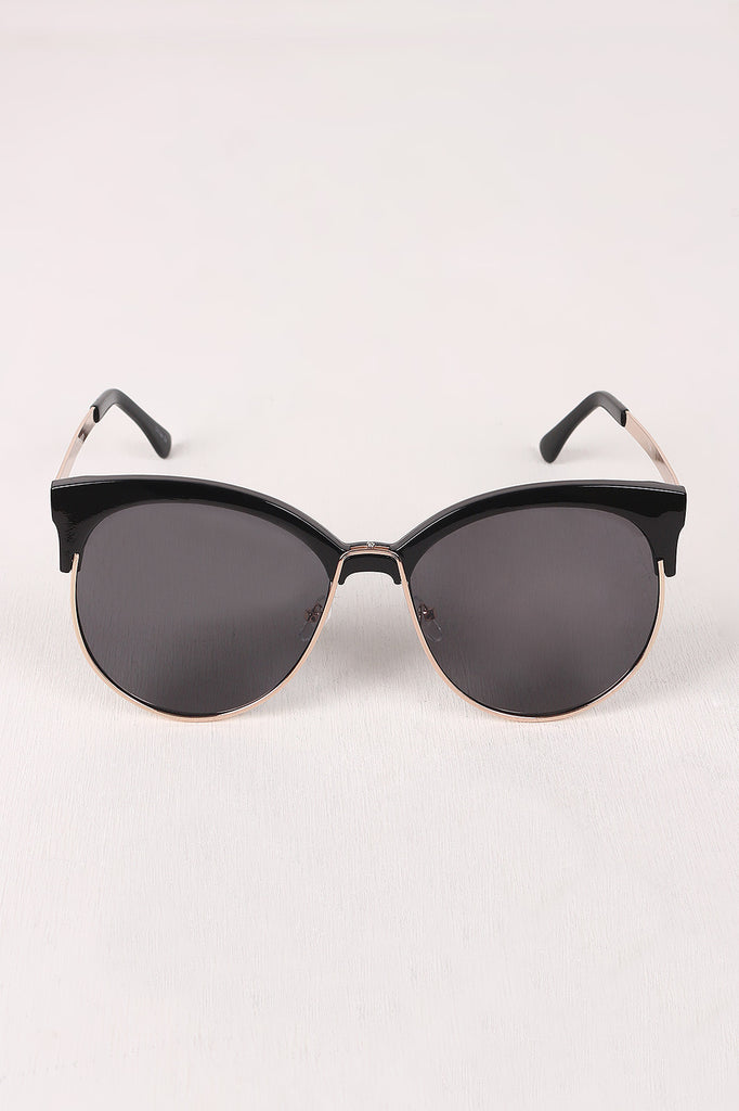 Tinted Round Clubmaster Sunglasses