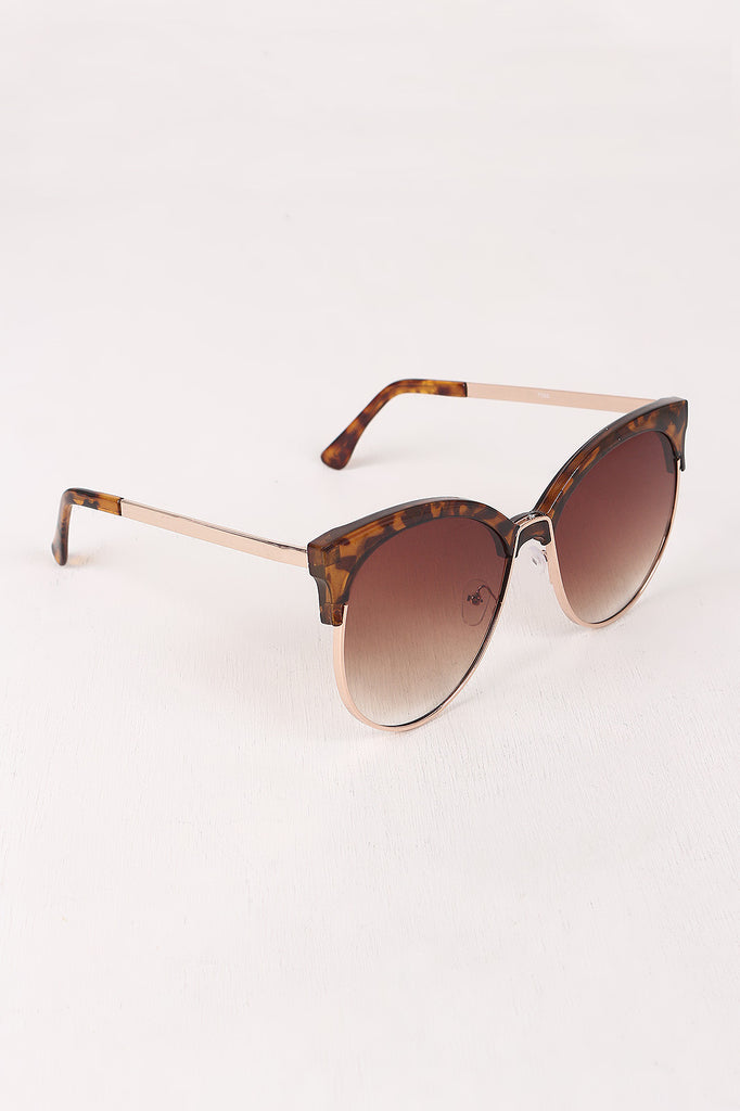 Tinted Round Clubmaster Sunglasses