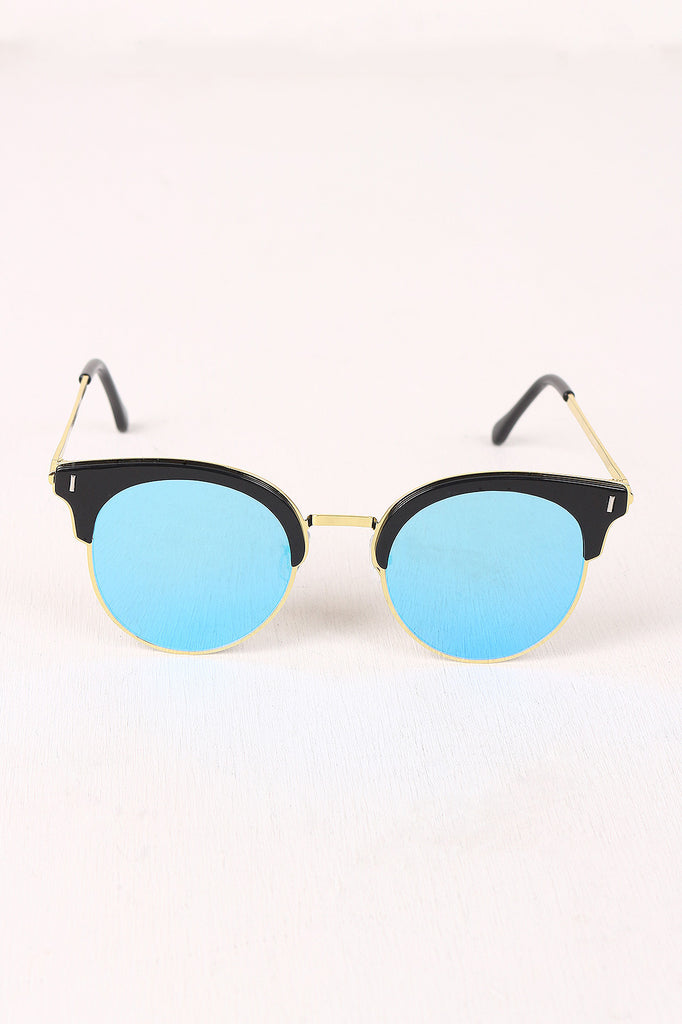 Round Clubmaster Sunglasses