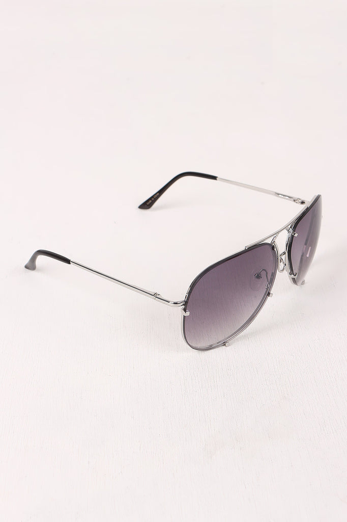 Wire Frame Gradient Aviator Sunglasses