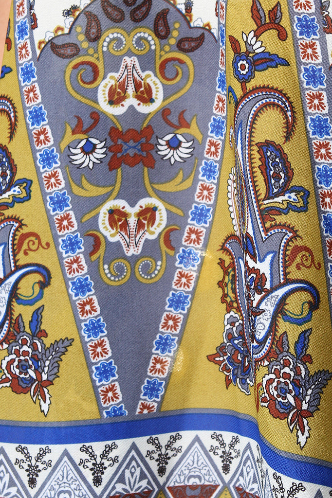 Paisley Flower Drape Vest