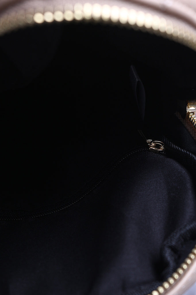 Vegan Leather Quilted Mini Backpack