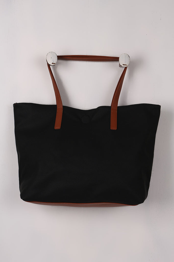 Embroidered Floral Reversible Tribal Tote Bag