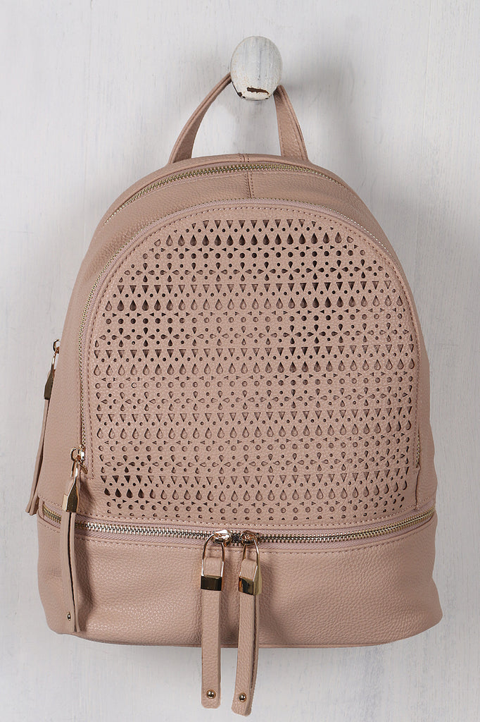 Laser Cutout Front Mini Backpack