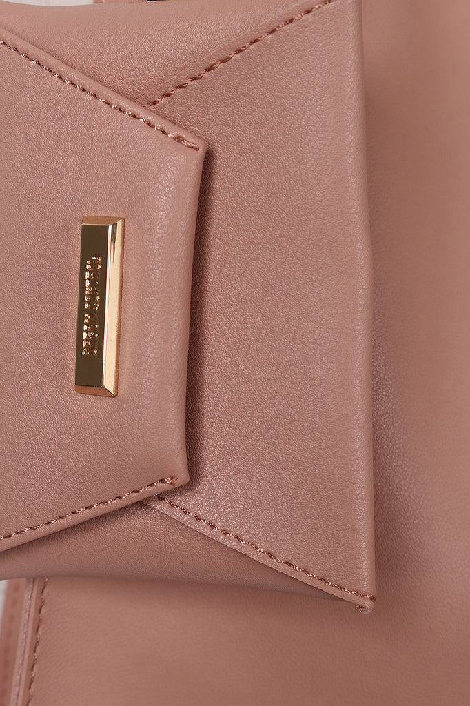 Vegan Leather Two In One Tassel Tote Bag