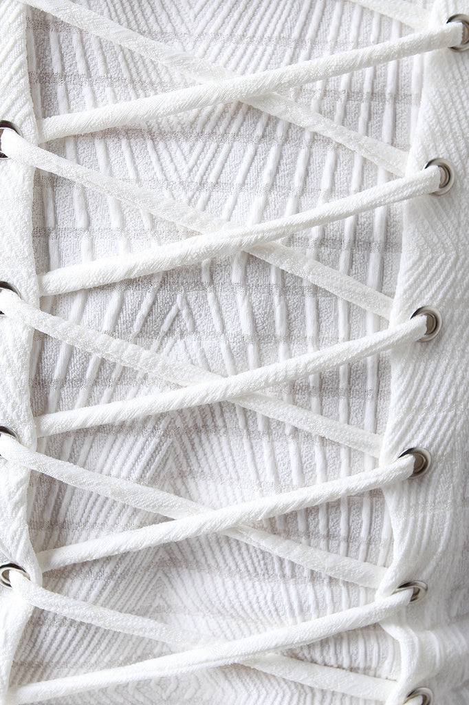 Textured Corset Back Midi Dress