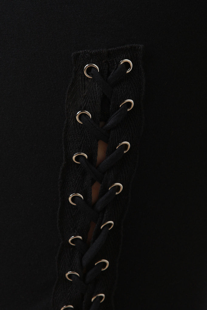 Corset Lace-Up High Waisted Pants