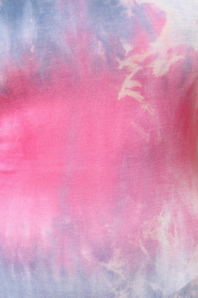 Tie Dye Sleeveless Double Slit Maxi Dress