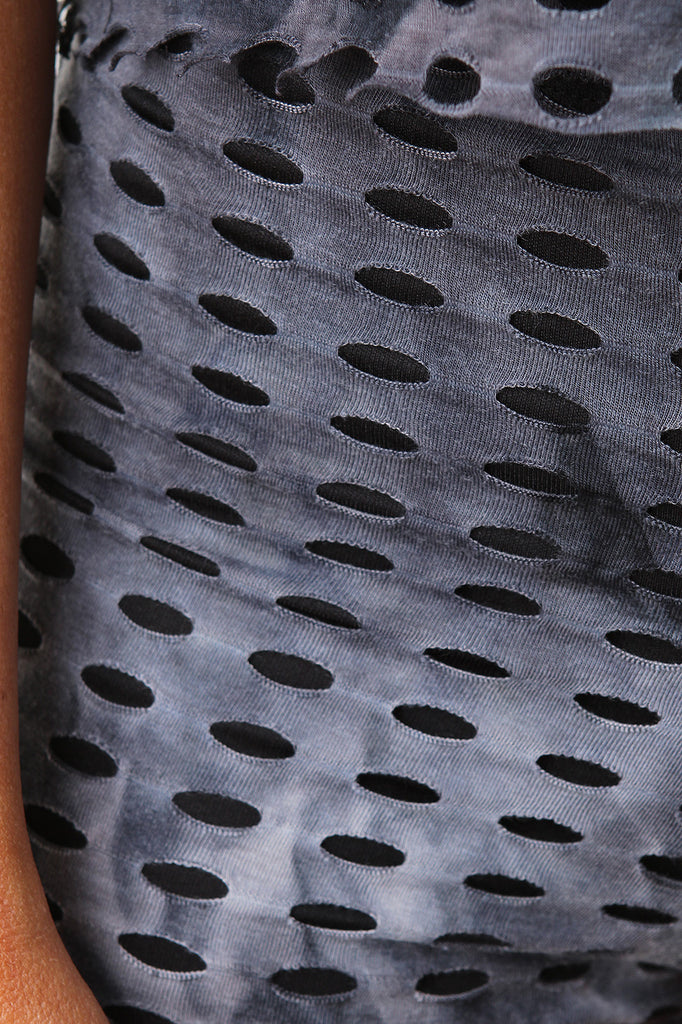 Mid Rise Distressed Holes Shorts