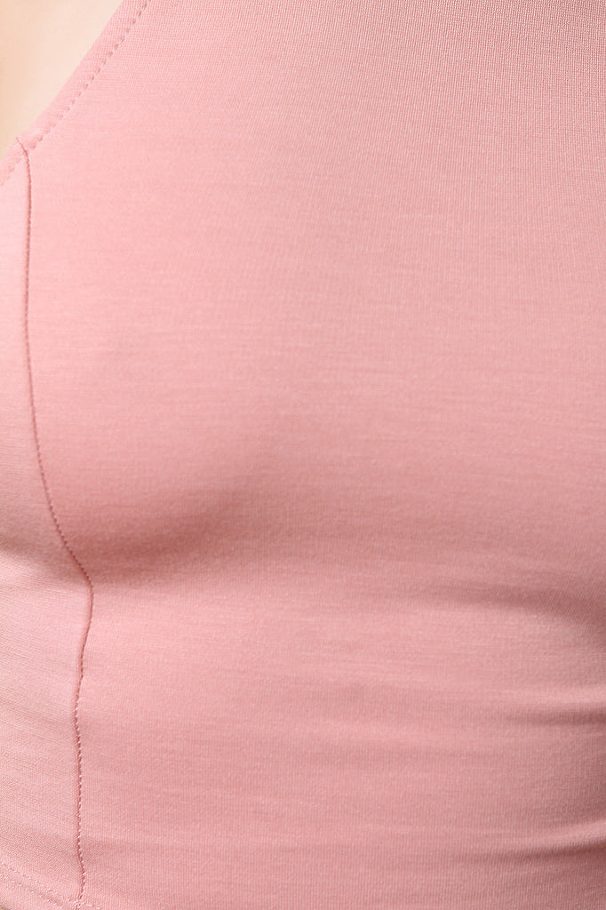 Simple Jersey Knit Sleeveless Crop Top