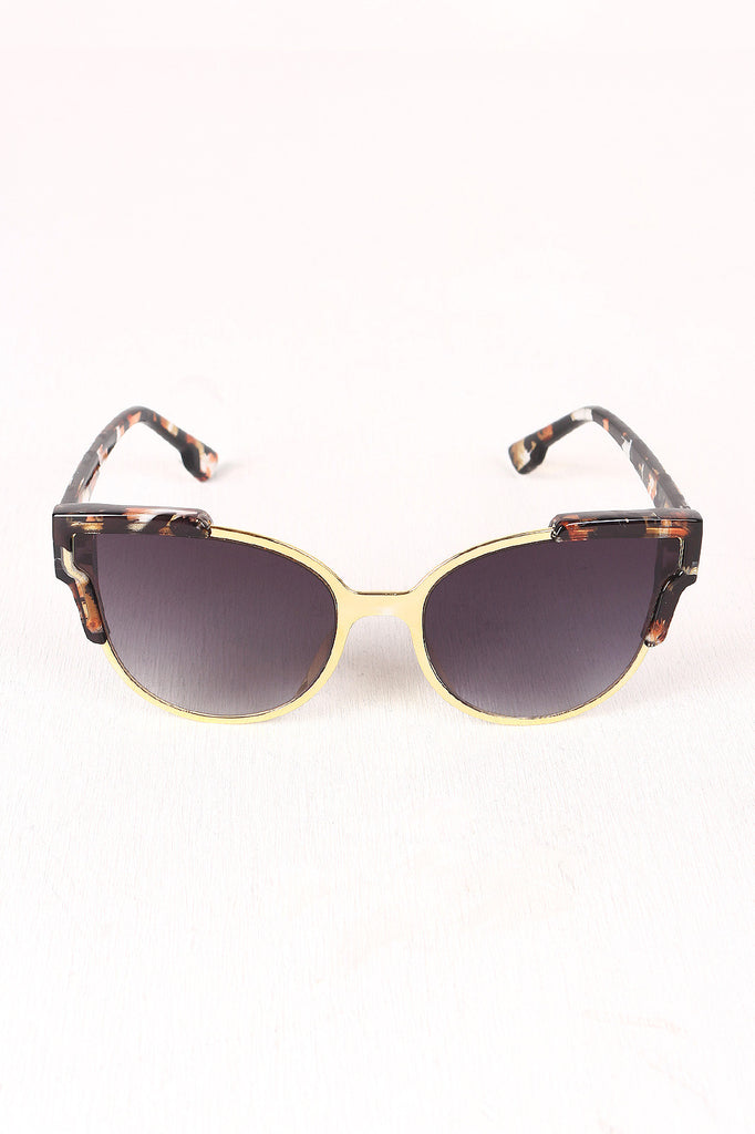 Tinted Retro Clubmaster Sunglasses