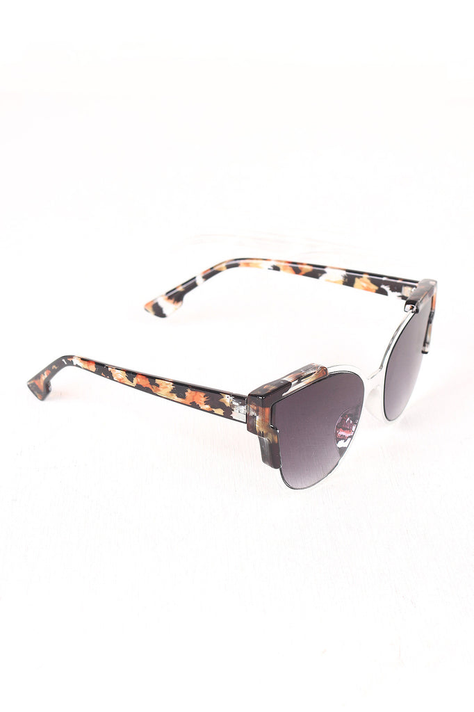 Tinted Retro Clubmaster Sunglasses